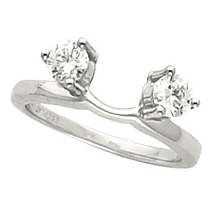 Platinum Diamond Solitaire Enhancer Wrap .5 CTW Ref 337885