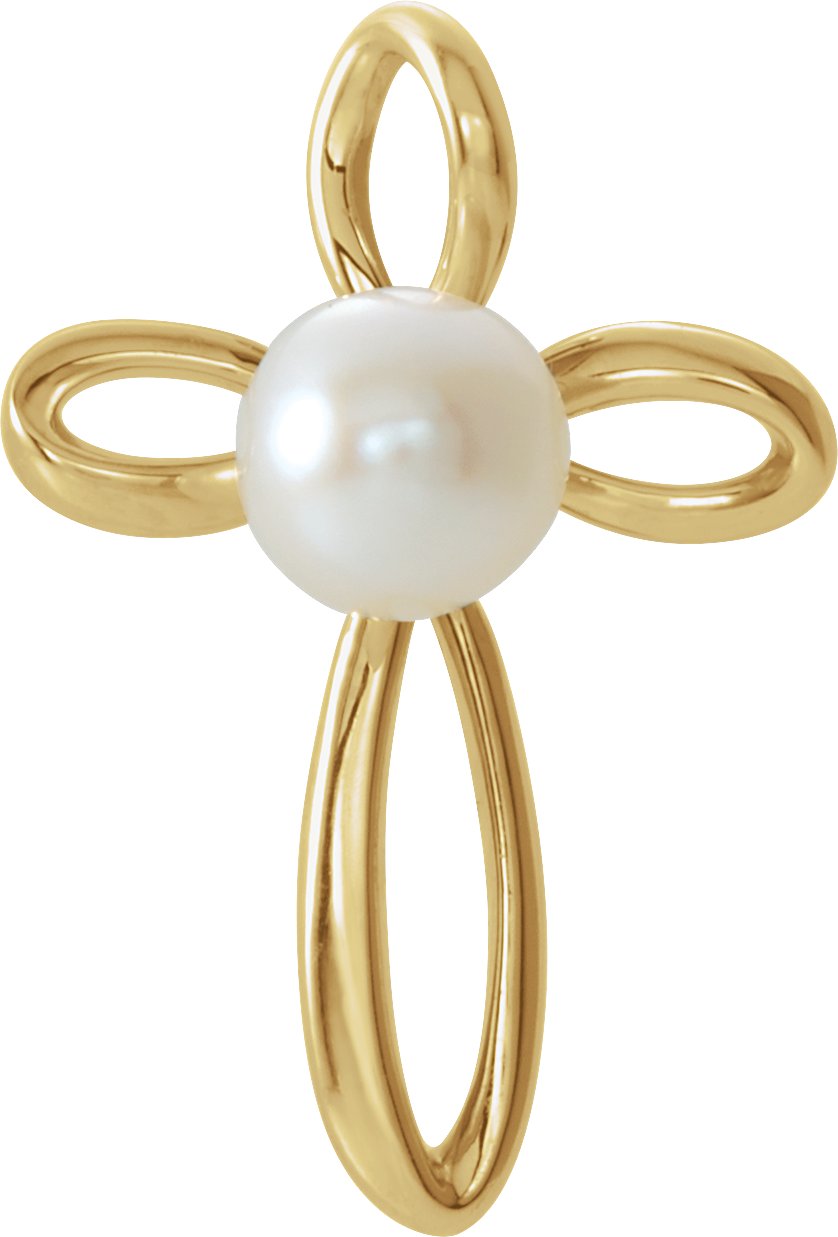 Pearl Cross Pendant