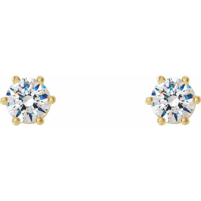14K Yellow 1/2 CTW Natural Diamond Stud Earrings