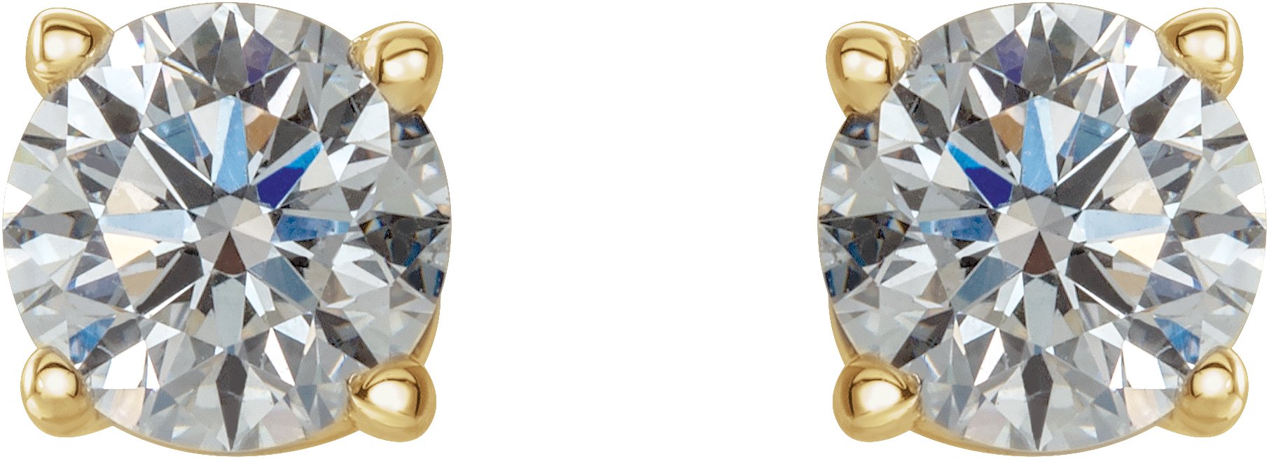 14K Yellow 1/2 CTW Diamond Earrings 