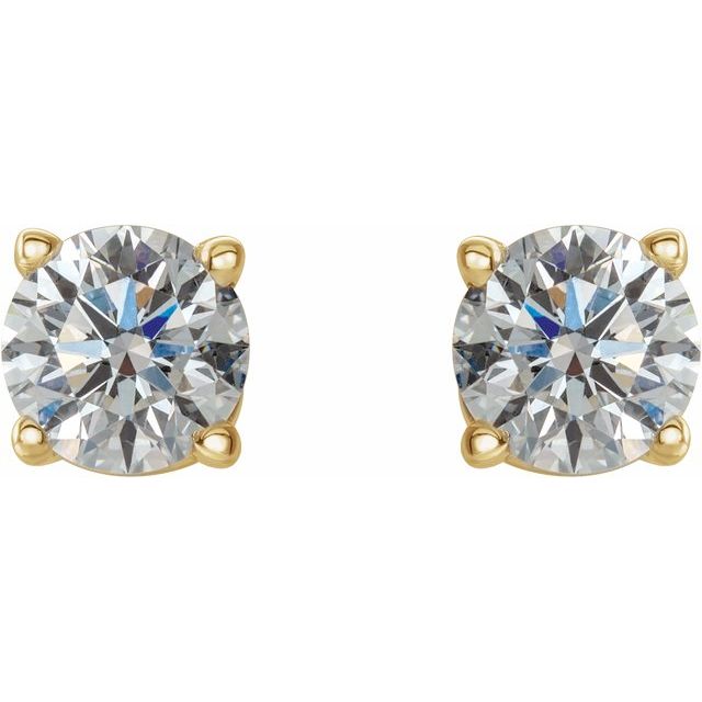 14K Yellow 1/2 CTW Diamond Earrings 