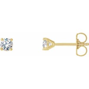 14K Yellow 1/4 CTW Natural Diamond Cocktail-Style Earrings