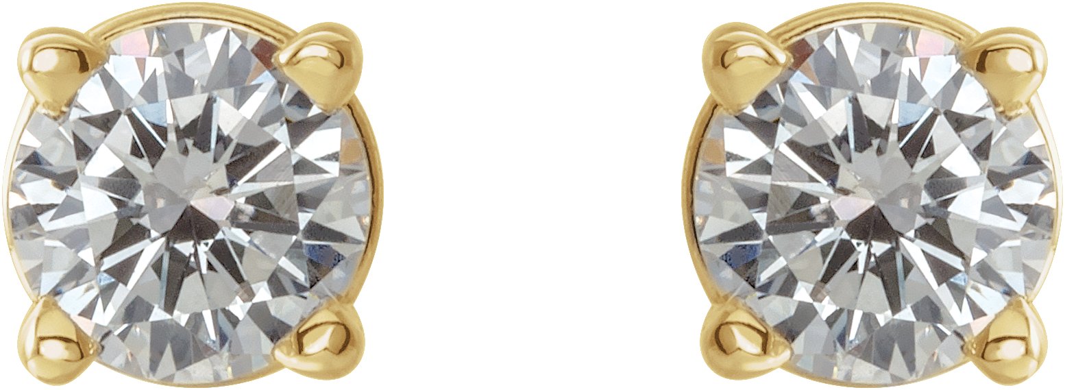 14K Yellow 1/3 CTW Diamond Earrings