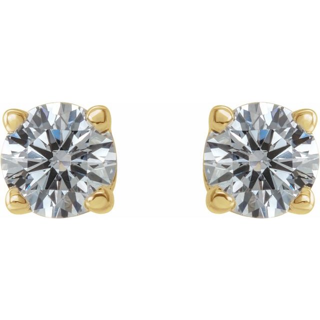 14K Yellow 1/4 CTW Diamond Earrings