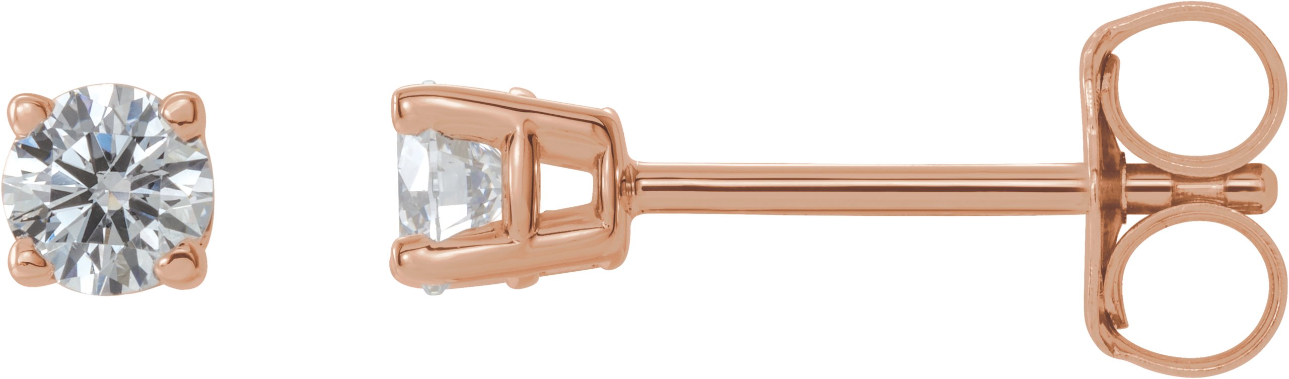 14K Rose 1/4 CTW Diamond Earrings