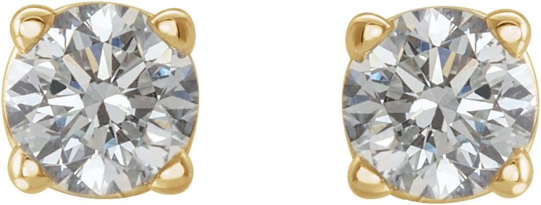 14K Yellow 1/5 CTW Natural Diamond Stud Earrings