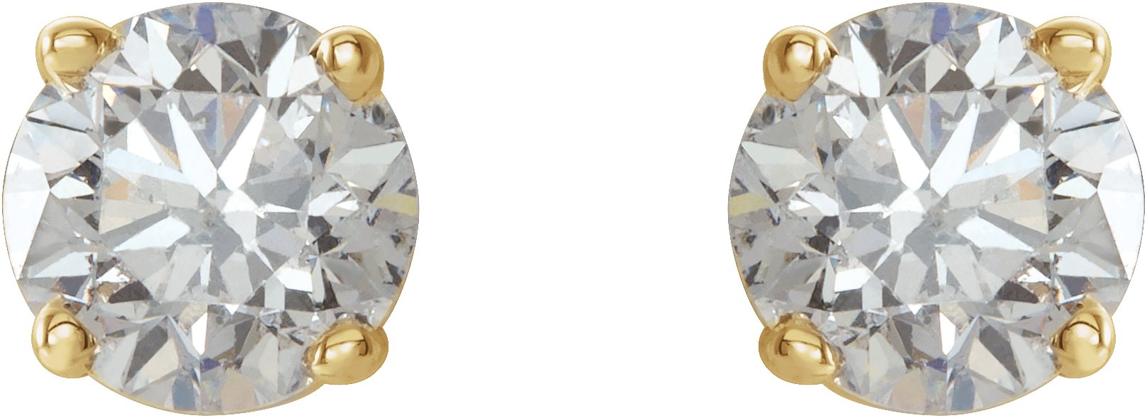 14K Yellow 3/4 CTW Diamond Earrings