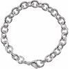 7.75mm Sterling Silver Cable Bracelet with Lobster Clasp 8.5 inch Ref 107548