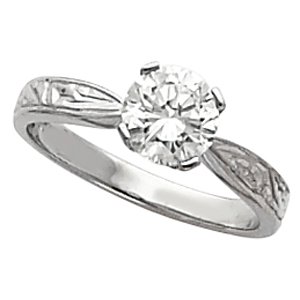 Design-Engraved Engagement Ring or Band