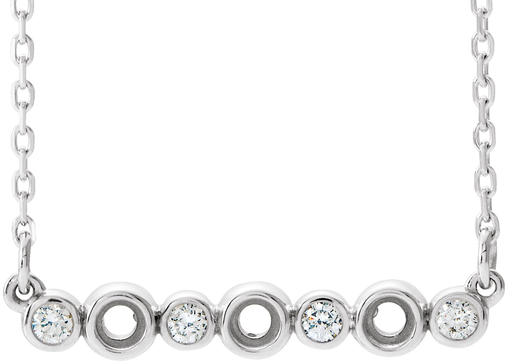 Bezel-Set Bar Necklace or Center