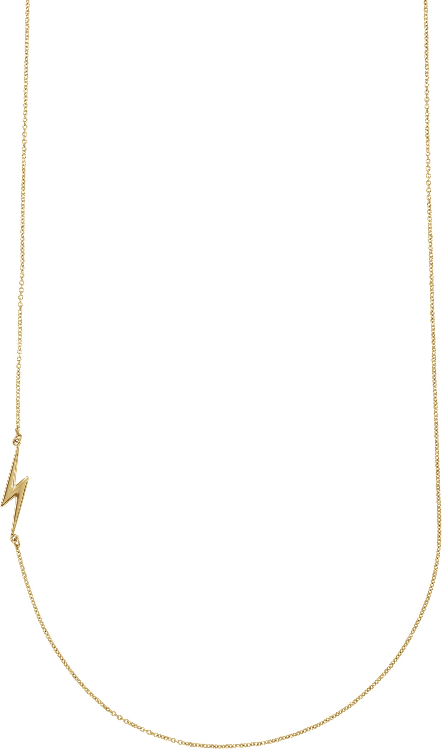 14k gold deals lightning bolt necklace