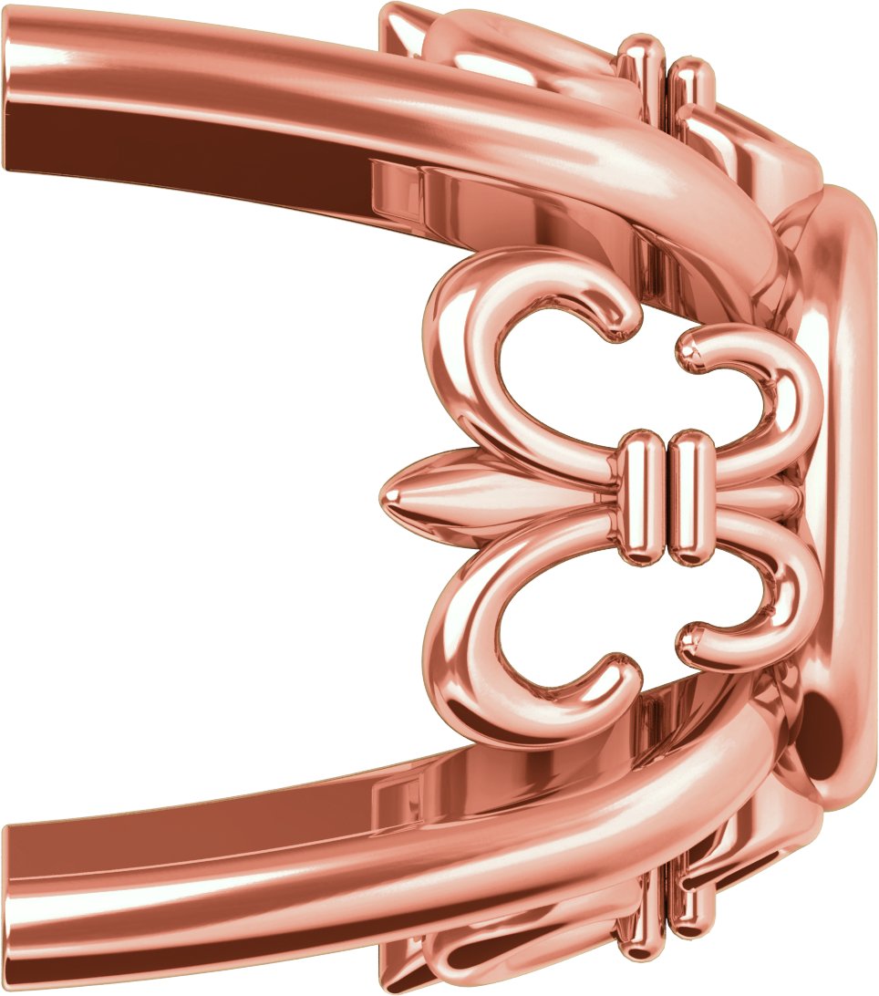 4-Prong Fleur-de-lis Earring Setting