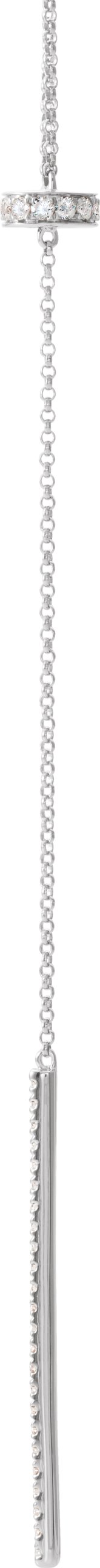 14K White 1/4 CTW Diamond Bar Y 15-17 Necklace 