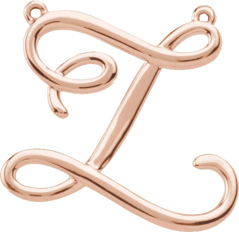 14K Rose Script Initial Z Necklace Center Ref. 6903092