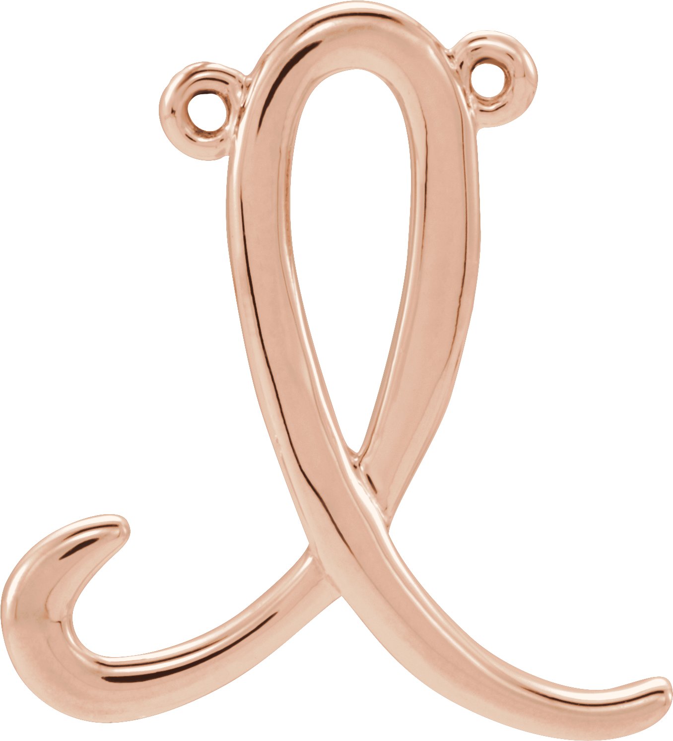 14K Rose Script Initial I Necklace Center Ref. 4265967