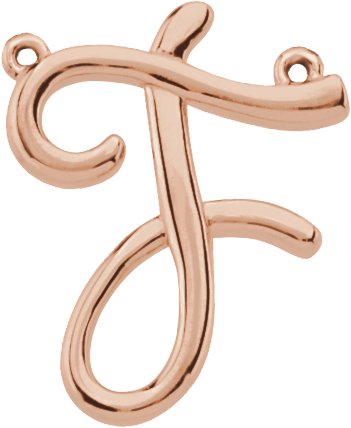 14K Rose Script Initial F Necklace Center Ref. 6902266