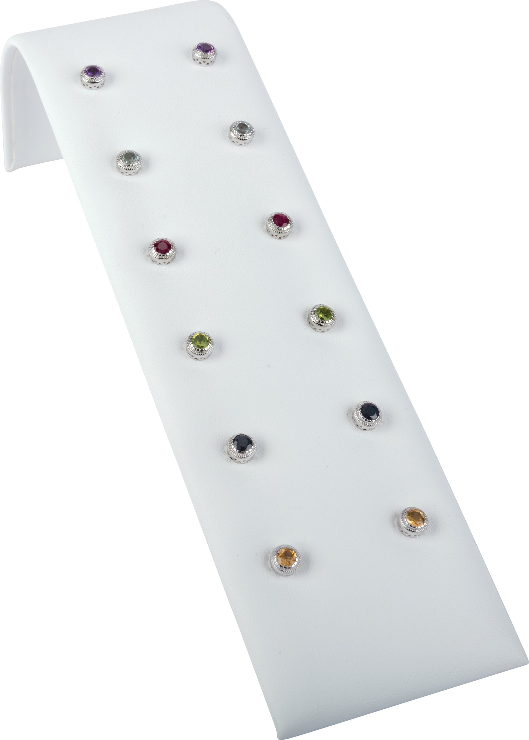 Matte Leatherette 6-Pair Stud Earring Ramp 