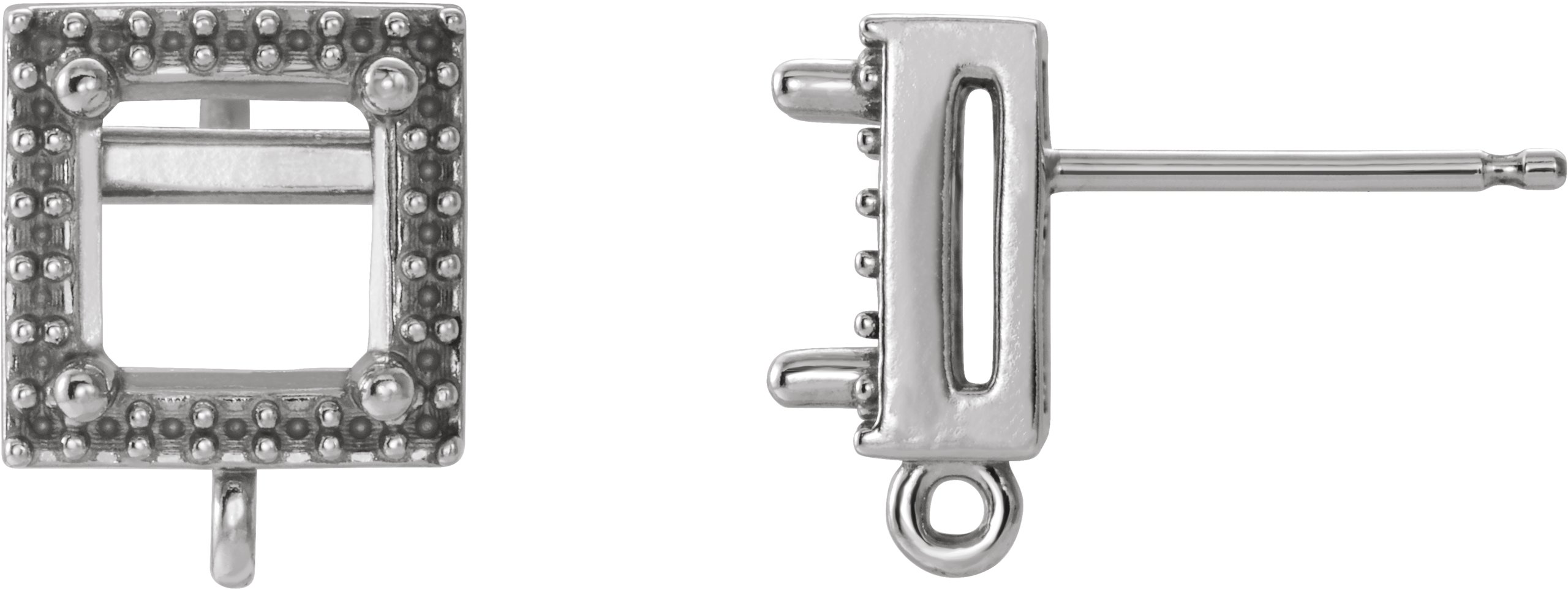 4-Prong Halo-Style Earring Top
