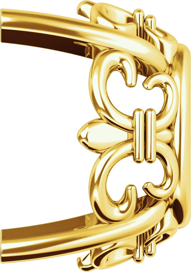 4-Prong Fleur-de-lis Earring Setting