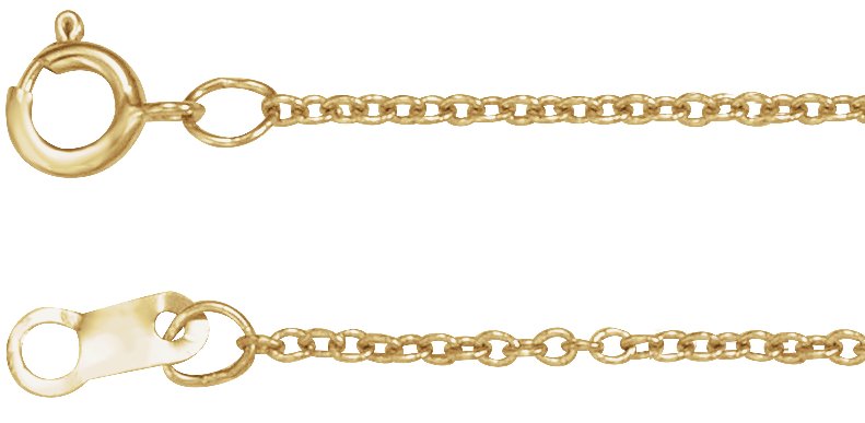 14K Yellow Gold-Filled 1 mm Adjustable Cable 16-18 Chain