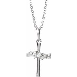 Cluster Cross Necklace or Pendant