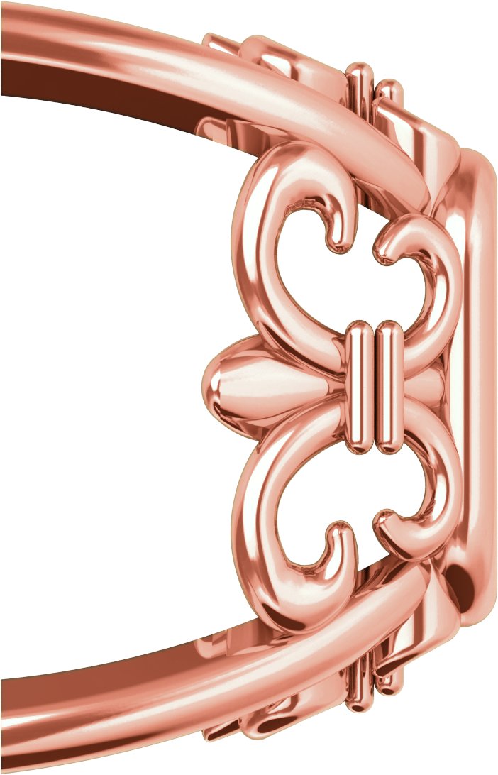 4-Prong Fleur-de-lis Earring Setting