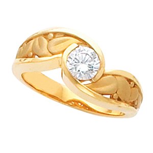 14K Rose 5.25 mm Round Solitaire Engagement Ring Mounting