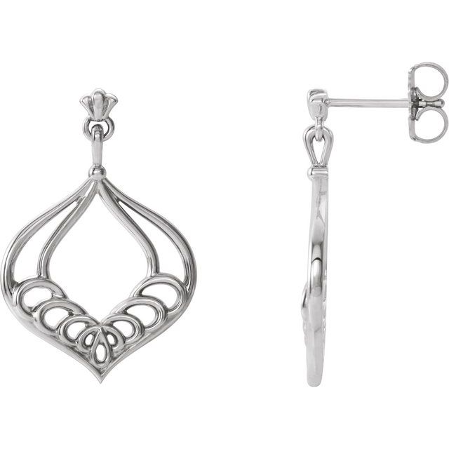 Sterling Silver Vintage-Inspired Dangle Earrings   