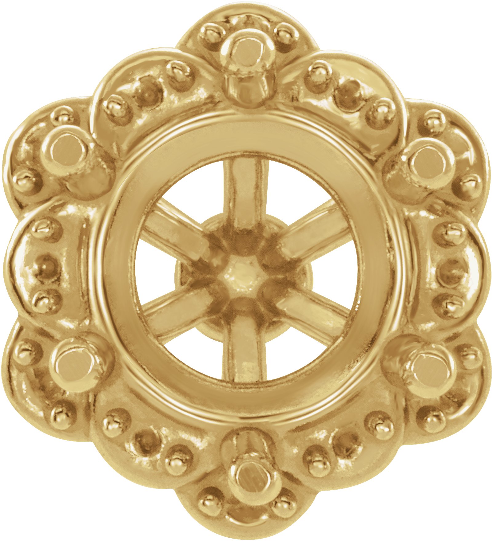 Round 6-Prong Halo-Style Peg Setting
