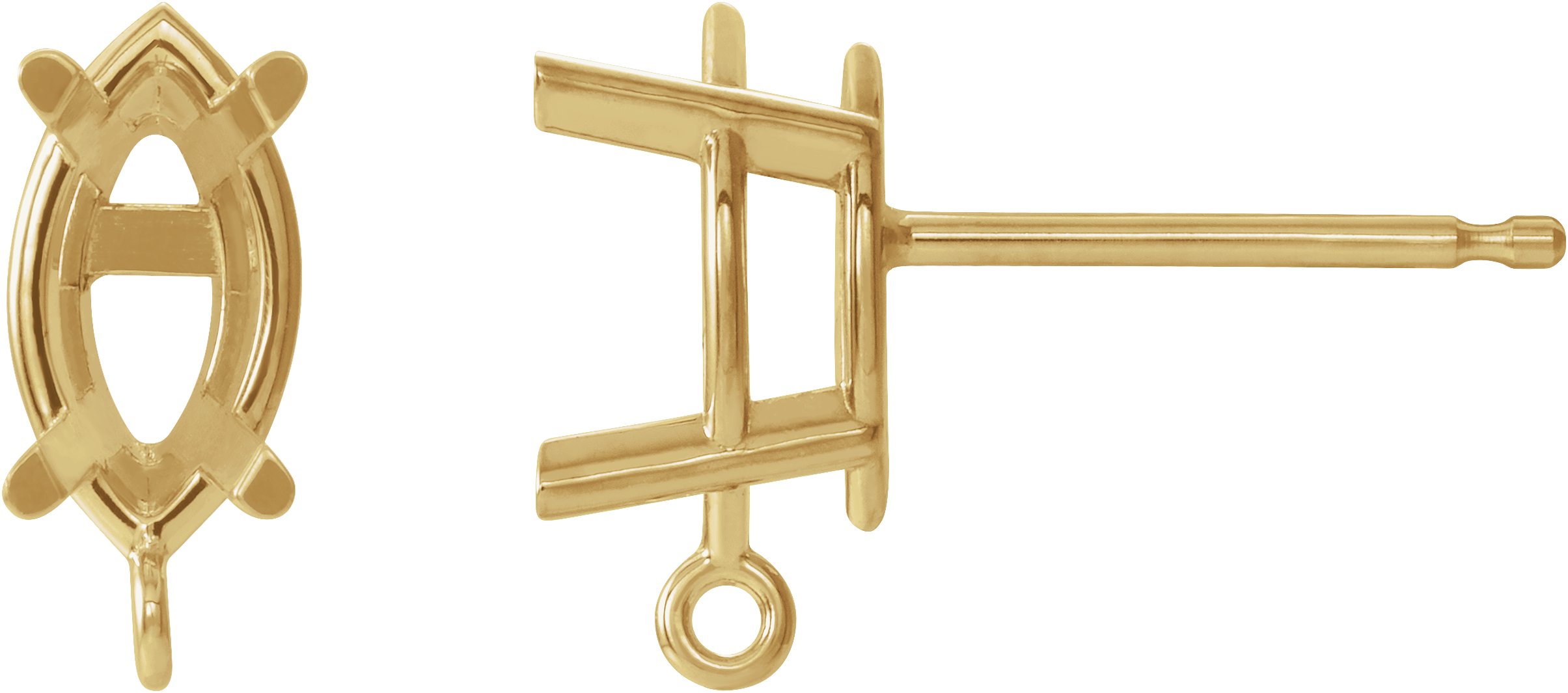 Basket Stud Earring Top