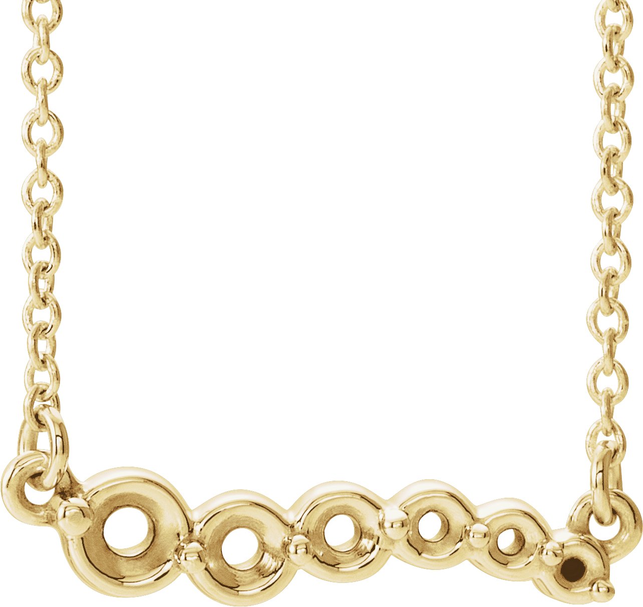 Graduated Curved Bar Necklace or Center