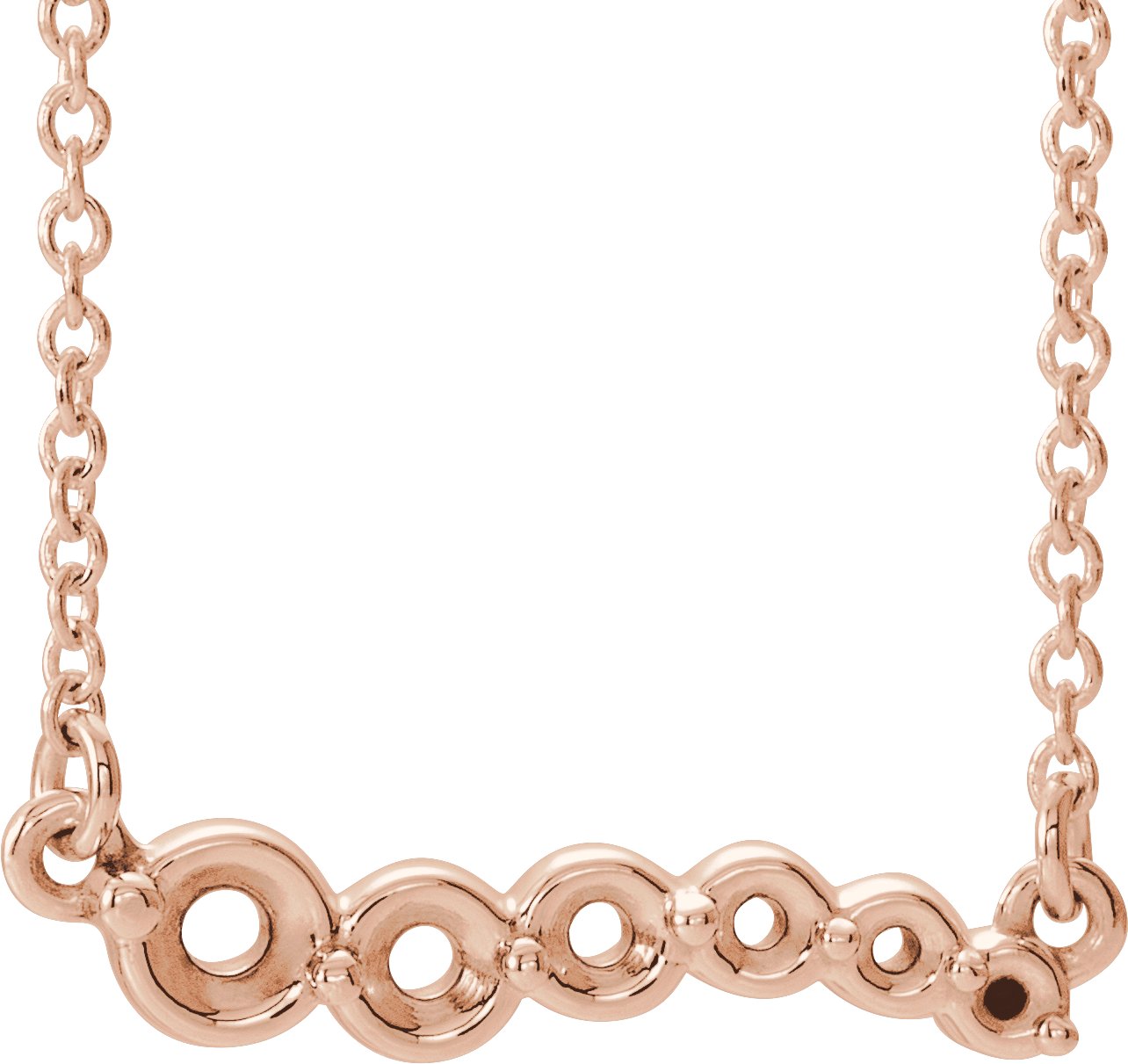 Graduated Curved Bar Necklace or Center