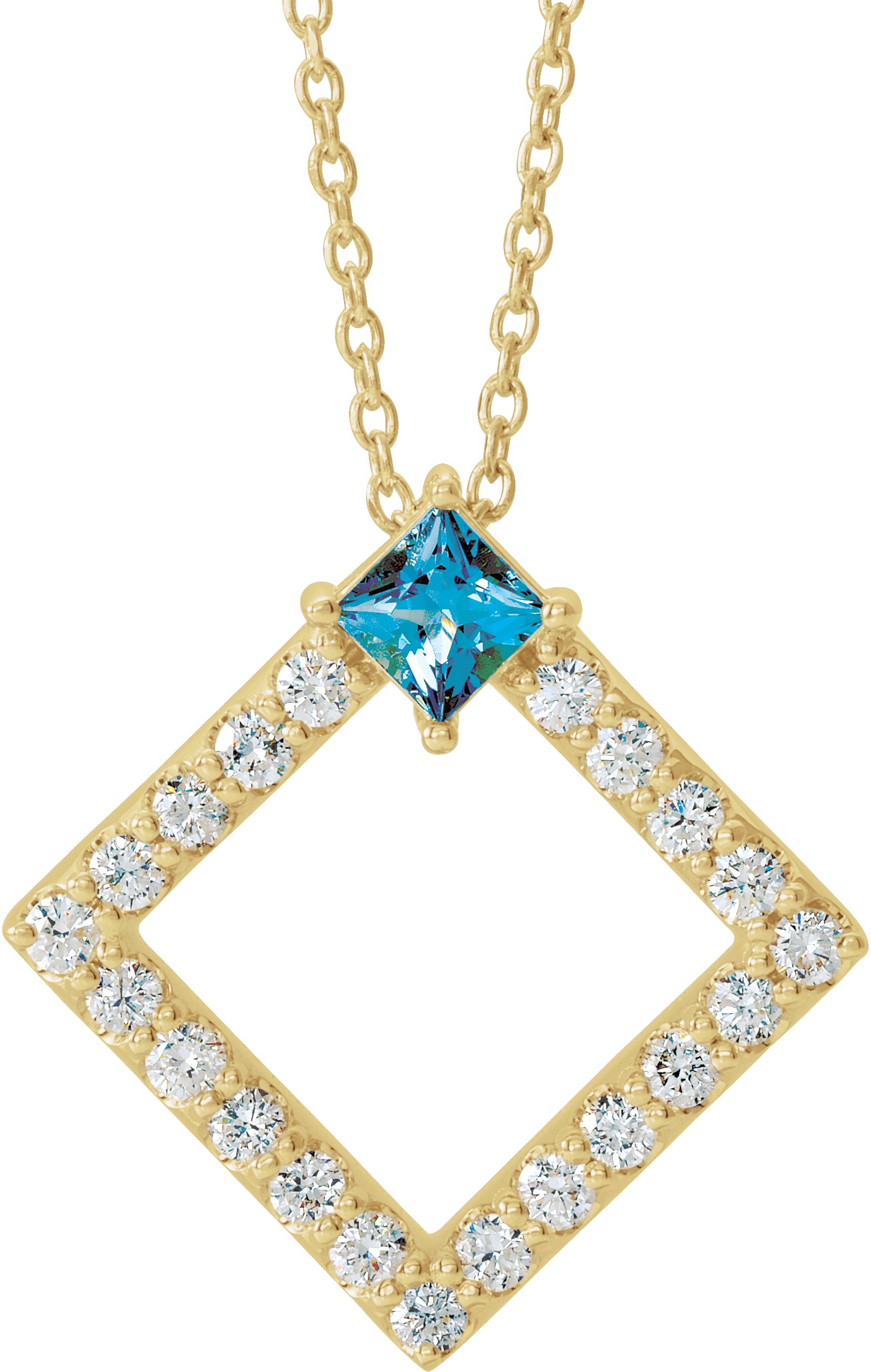 Accented Geometric Necklace or Pendant