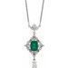 Platinum Natural Emerald & 1 1/4 CTW Natural Diamond 16