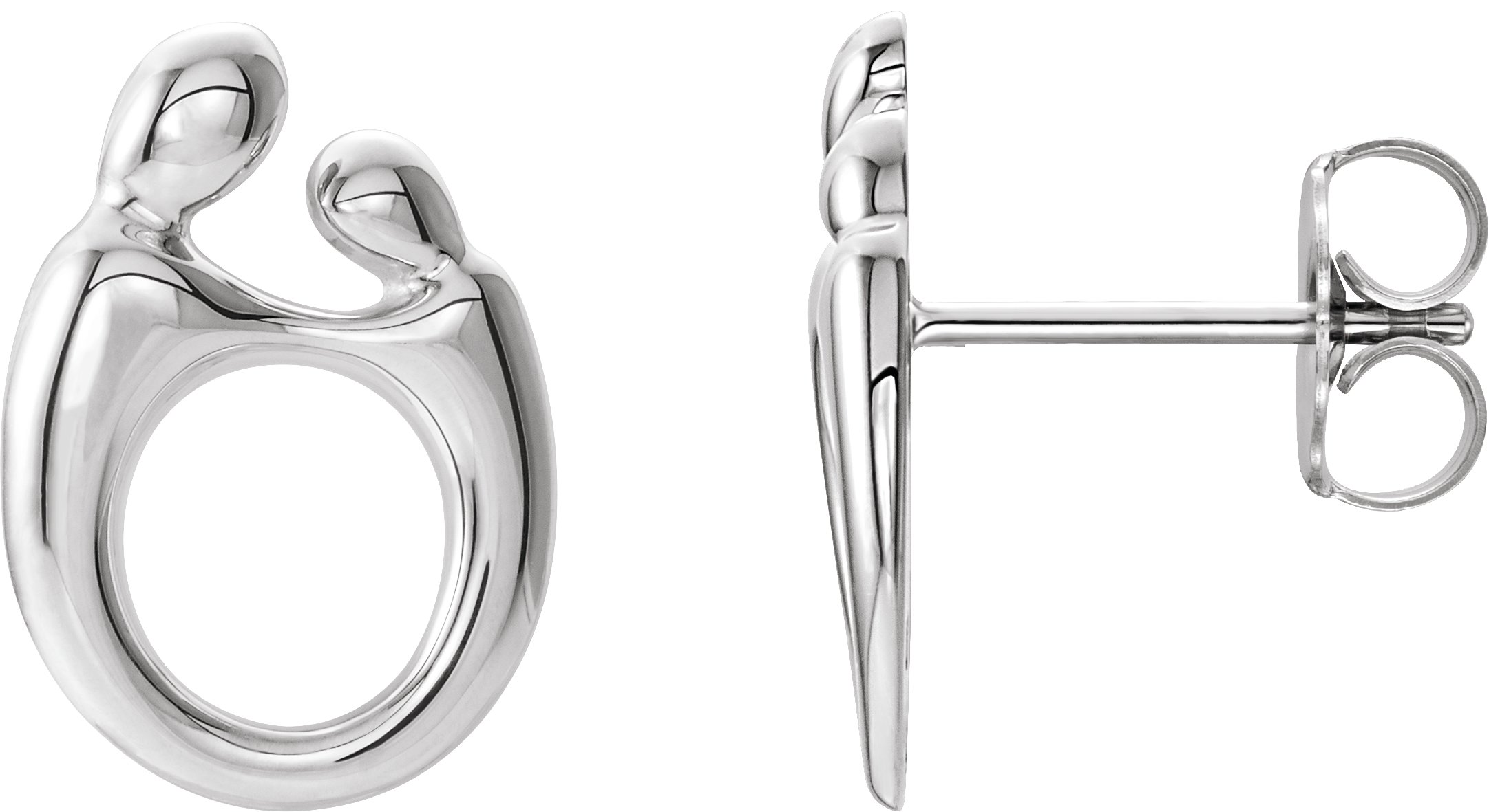 Sterling Silver Mother and Child® Left Earring