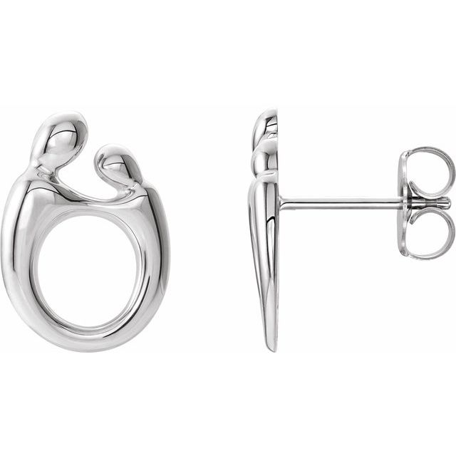 Sterling Silver Mother and Child® Left Earring