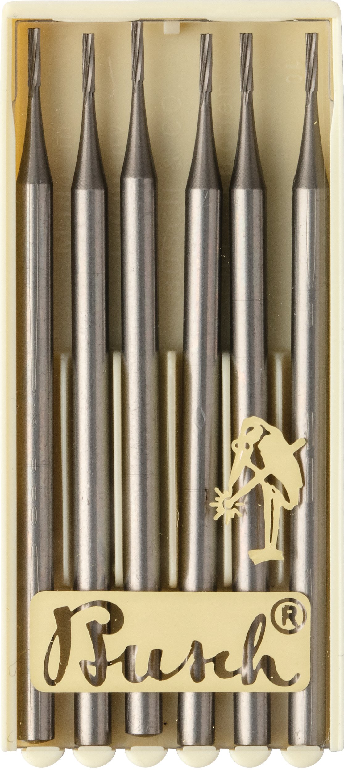 Busch® Square Single-Cut Cylinder Burs