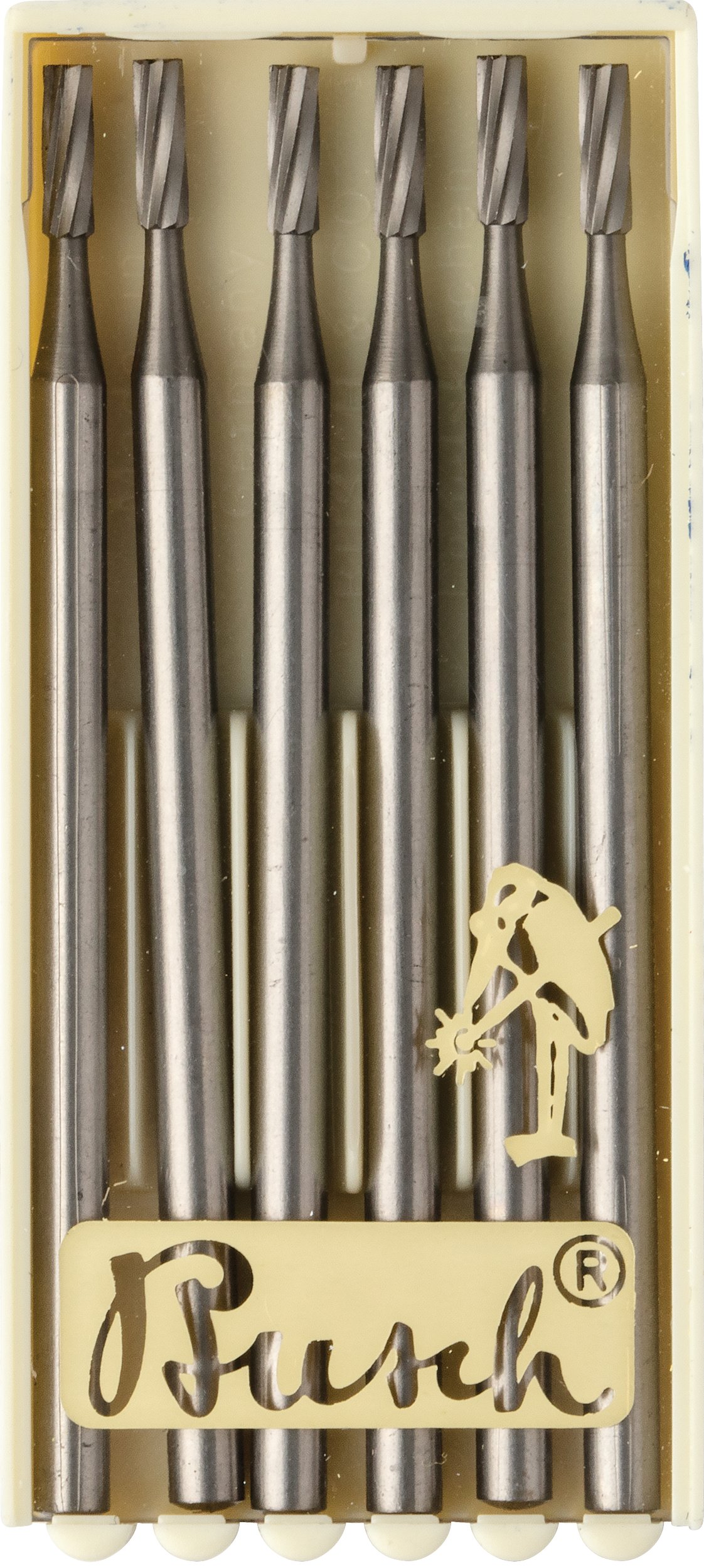 Busch® Square Single-Cut Cylinder Burs