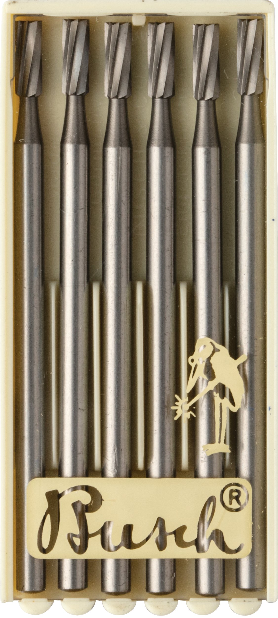 Busch® Square Single-Cut Cylinder Burs