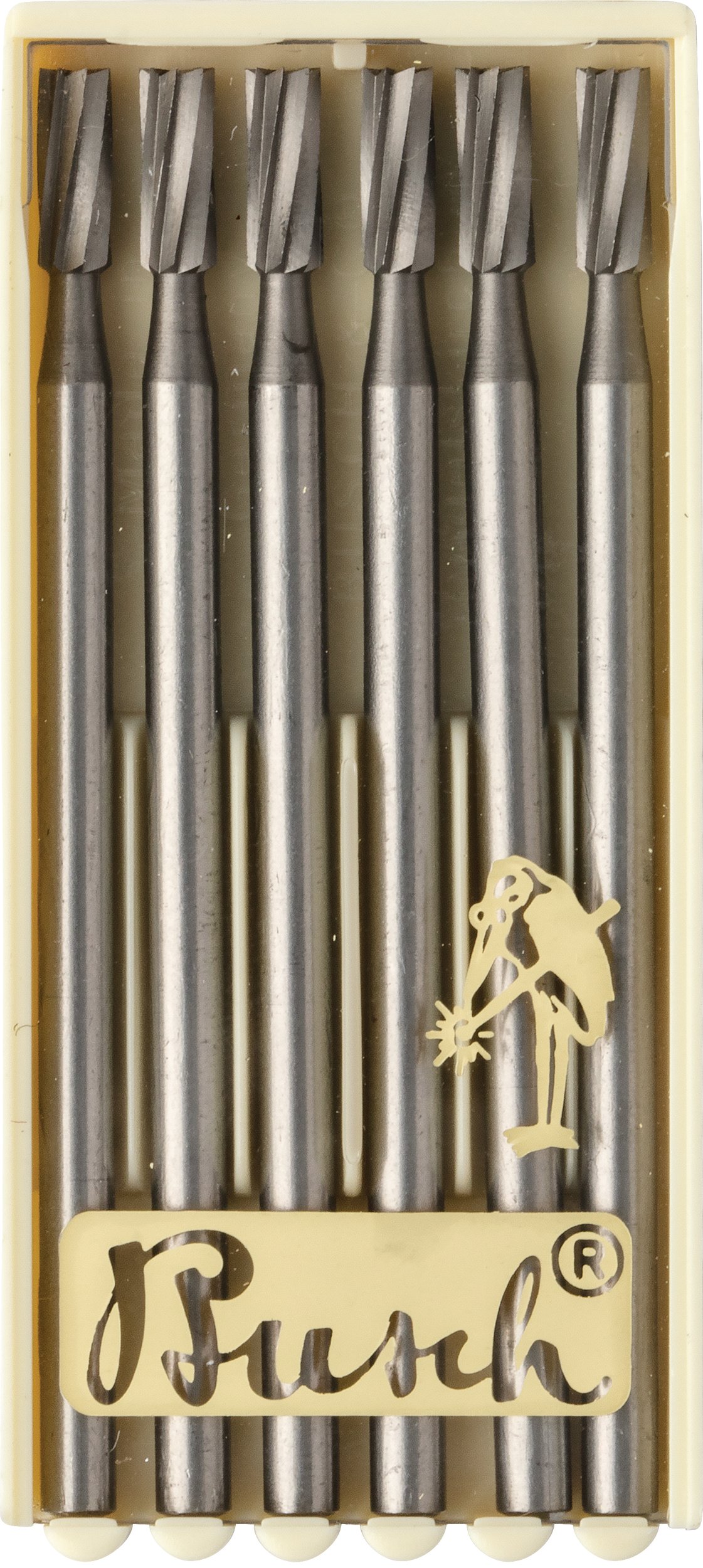 Busch® Square Single-Cut Cylinder Burs