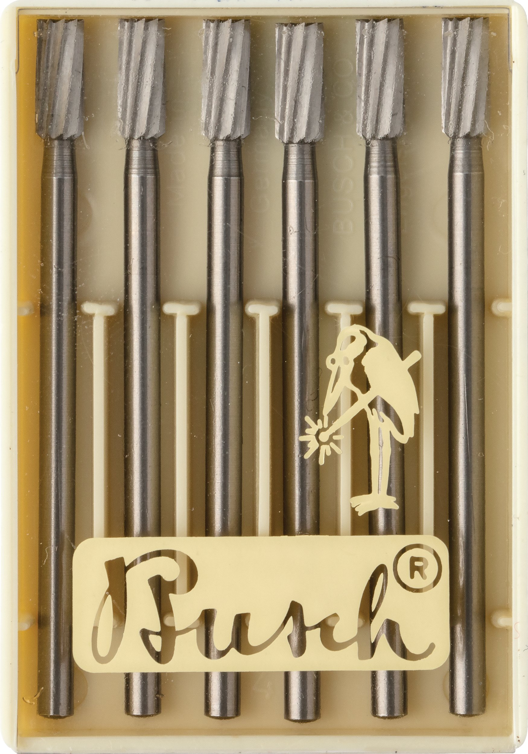 Busch® Square Single-Cut Cylinder Burs