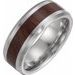 Cobalt 8 mm Beveled-Edge Band with Wood Inlay Size 10