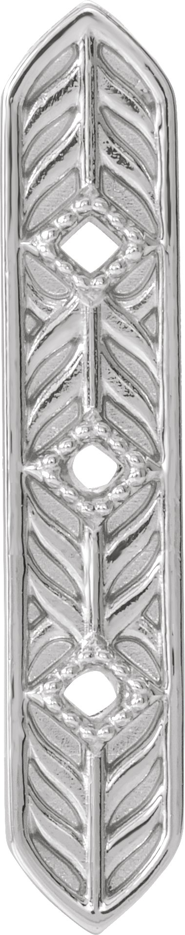 Sterling Silver Vintage-Inspired Vertical Bar Pendant  