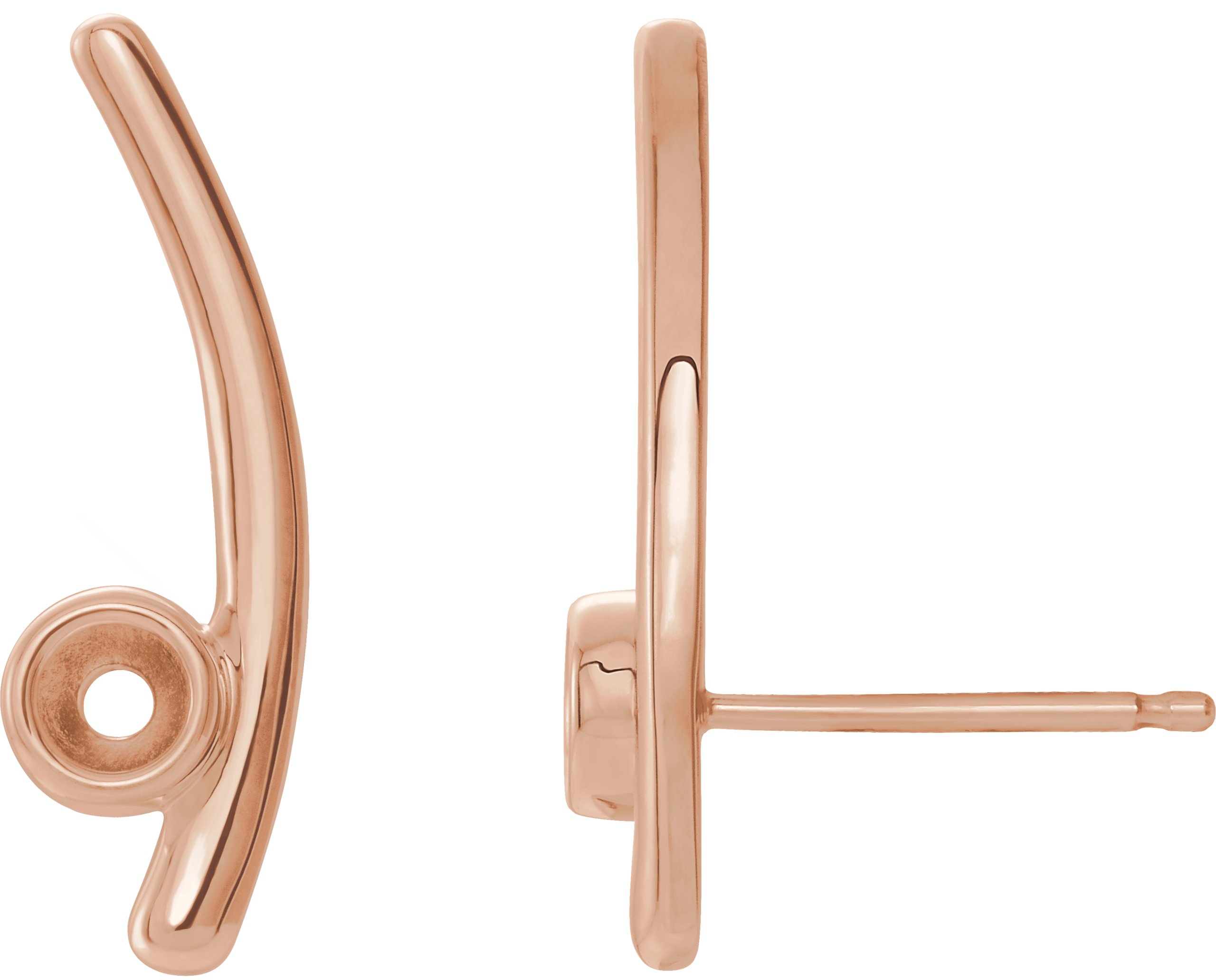 Bezel-Set Ear Climbers