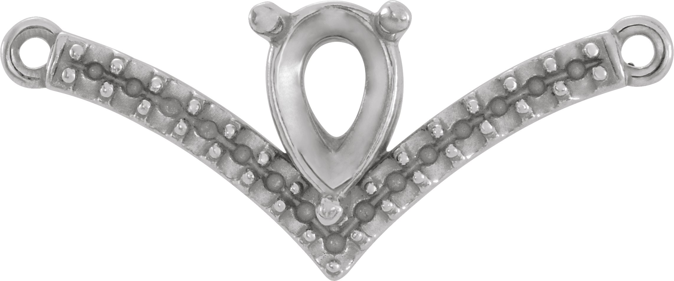 Accented V Necklace or Center