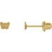 24K Gold-Washed Stainless Steel Butterfly Piercing Earrings  