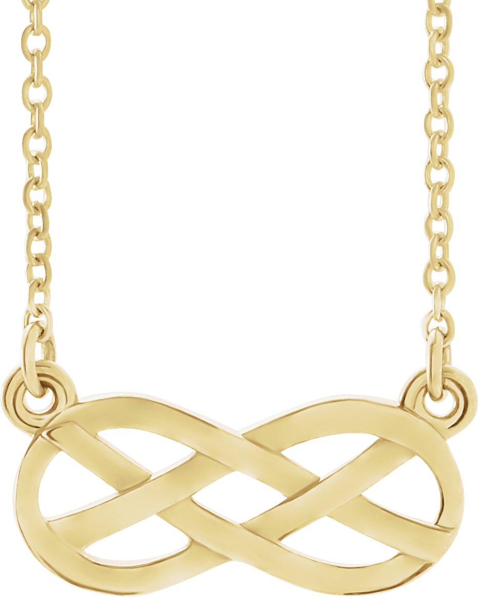 14K Yellow Infinity-Inspired 18" Necklace 