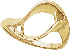 18K Yellow Freeform Ring