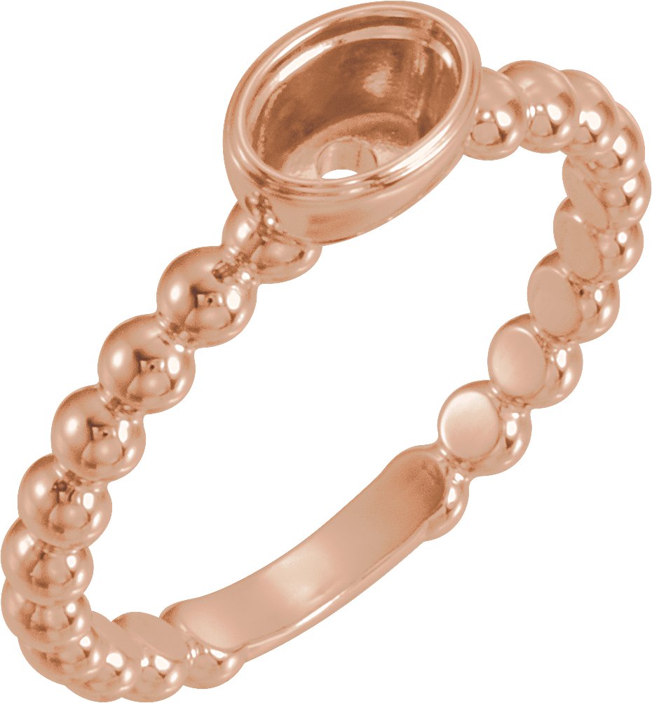 14K Rose Stackable Family Ring Mounting