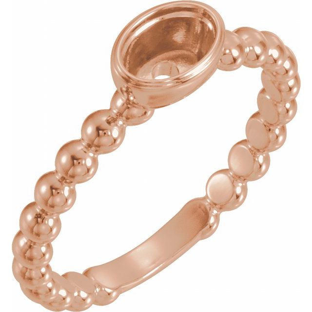 14K Rose Stackable Family Ring Mounting